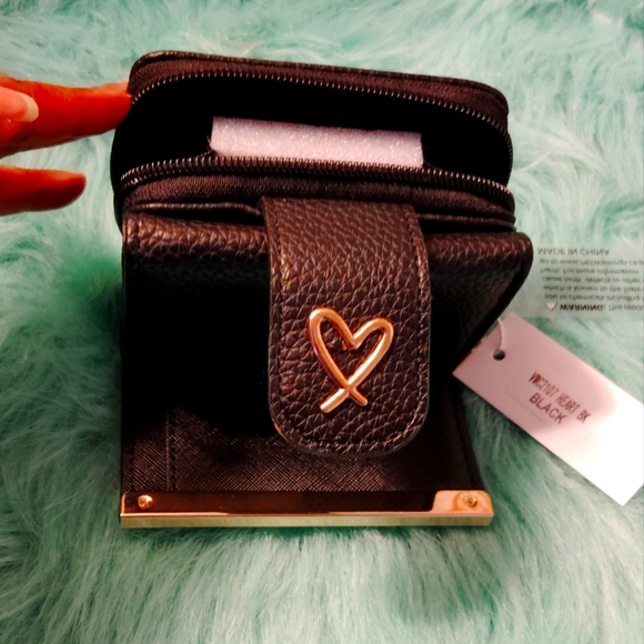 Black Wallet with Gold Accents - Picture 1 of 8